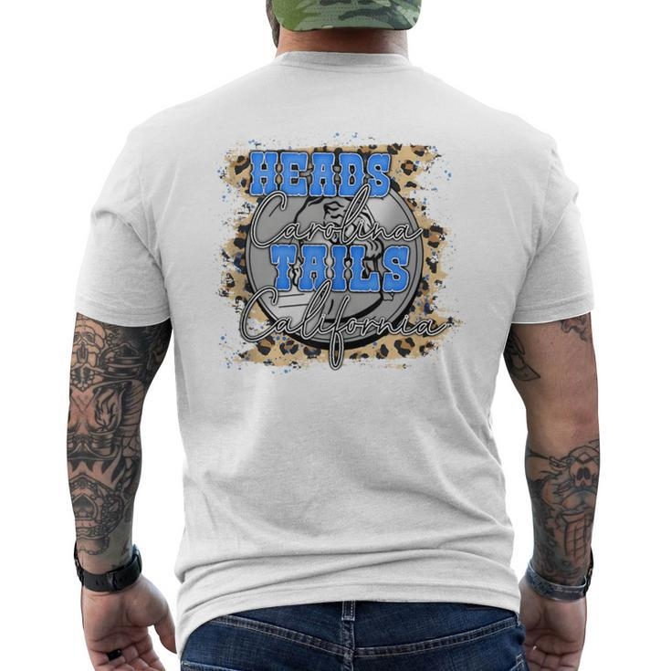 Heads Carolina Tails California Leopard Western Summer Men's T-shirt Back Print