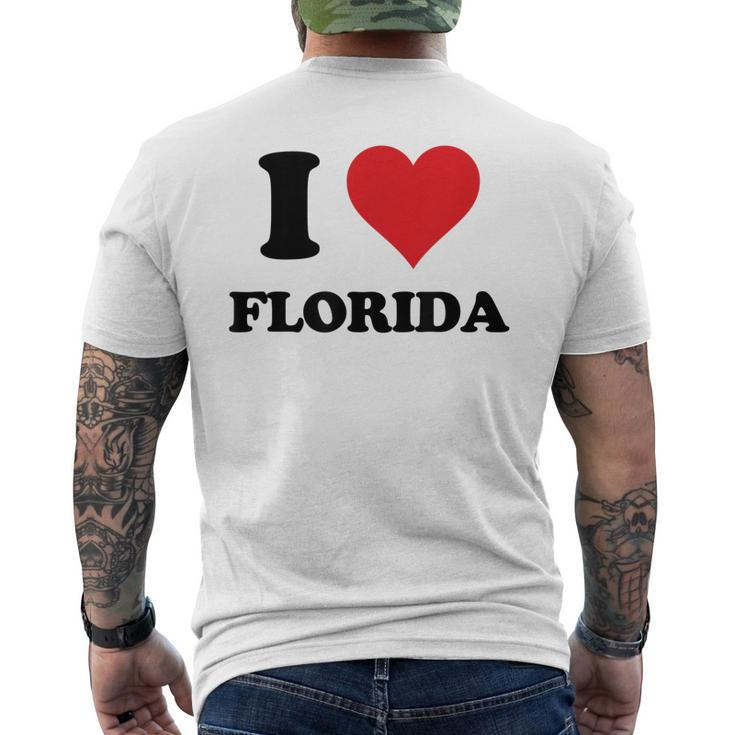 I Heart Florida First Name I Love Personalized Stuff Men's Back Print T-shirt