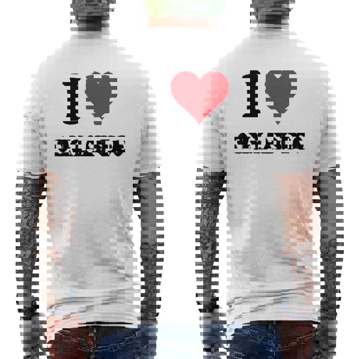 I Heart Orlando First Name I Love Personalized Stuff Men's Back Print T-shirt