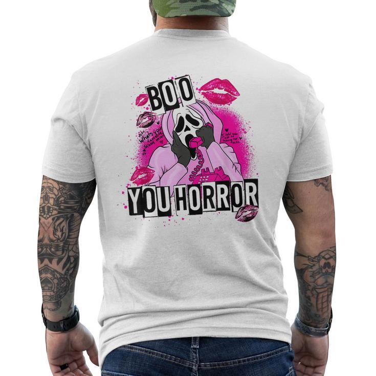 Hey Boo You Horror Scary Horror Movie Halloween Men's T-shirt Back Print