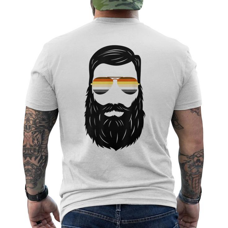 Hipster Daddy Gay Pride Lgbt Bear Mens Beard  Mens Back Print T-shirt