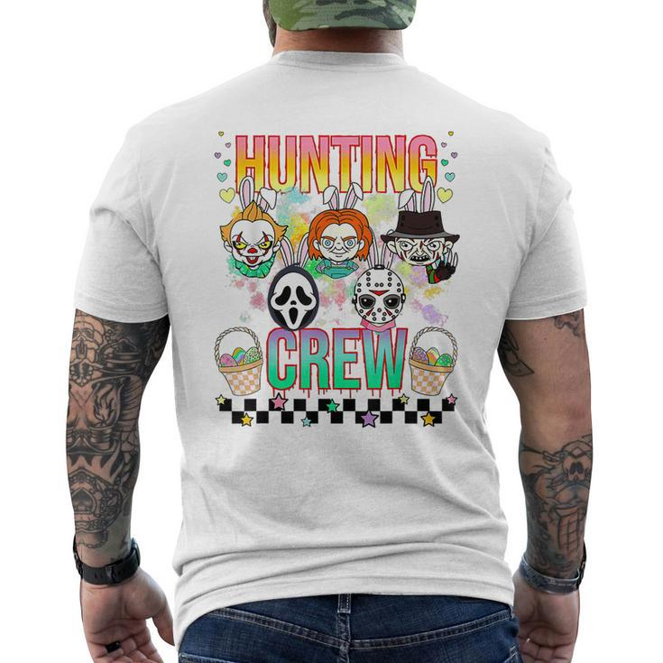 Hunting Crew Prepare To Dye Retro Easter Horror Easter Hunting Men's T-shirt Back Print