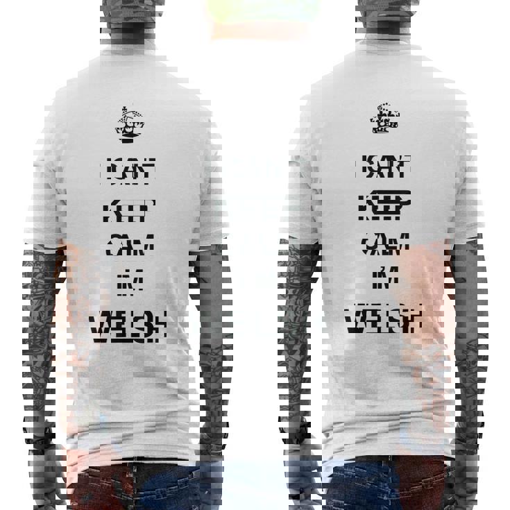 I Cant Keep Calm Im Welsh Mens Back Print T-shirt