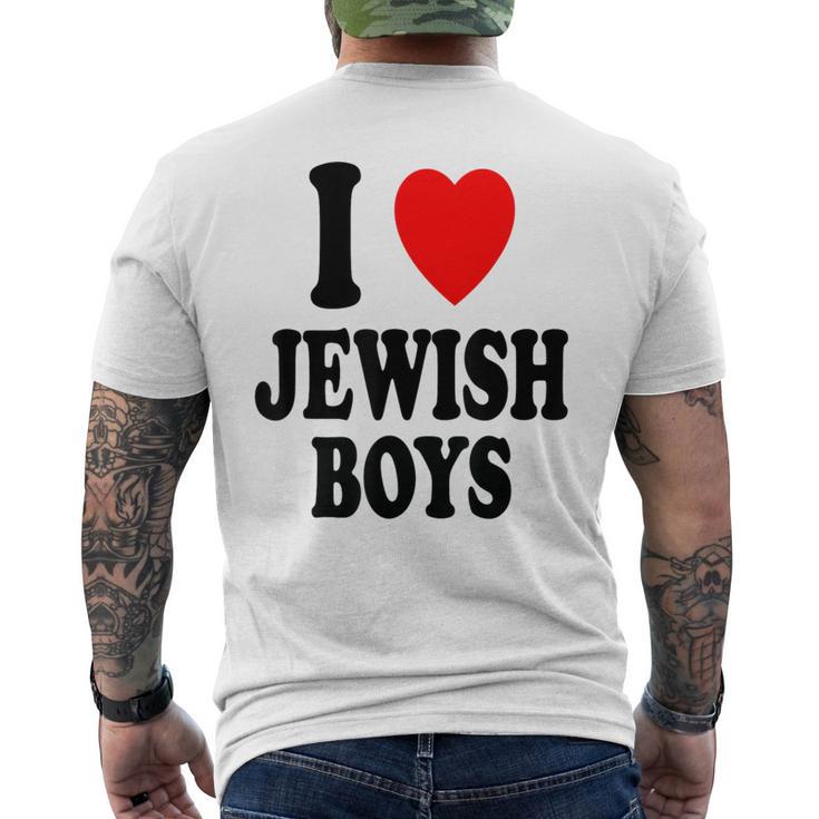 I Heart Love Jewish Boys Hebrew Israel Attraction  Mens Back Print T-shirt