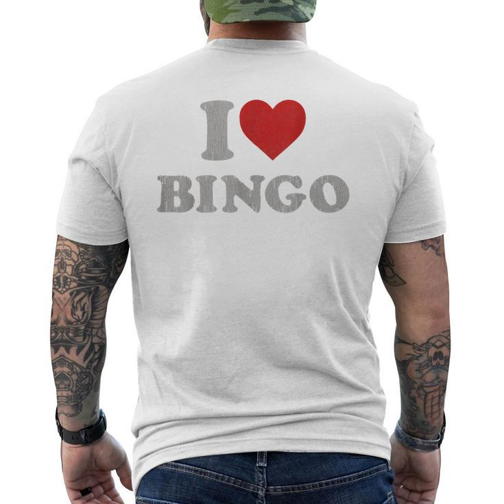 I Love Bingo Outfit I Heart Bingo  Mens Back Print T-shirt