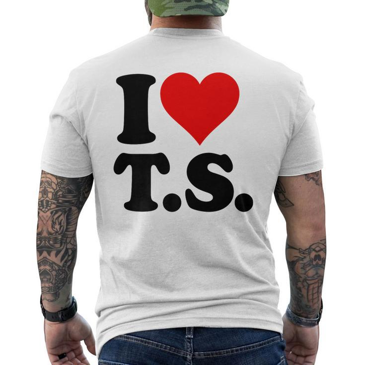 I Love Heart Ts T S   Mens Back Print T-shirt