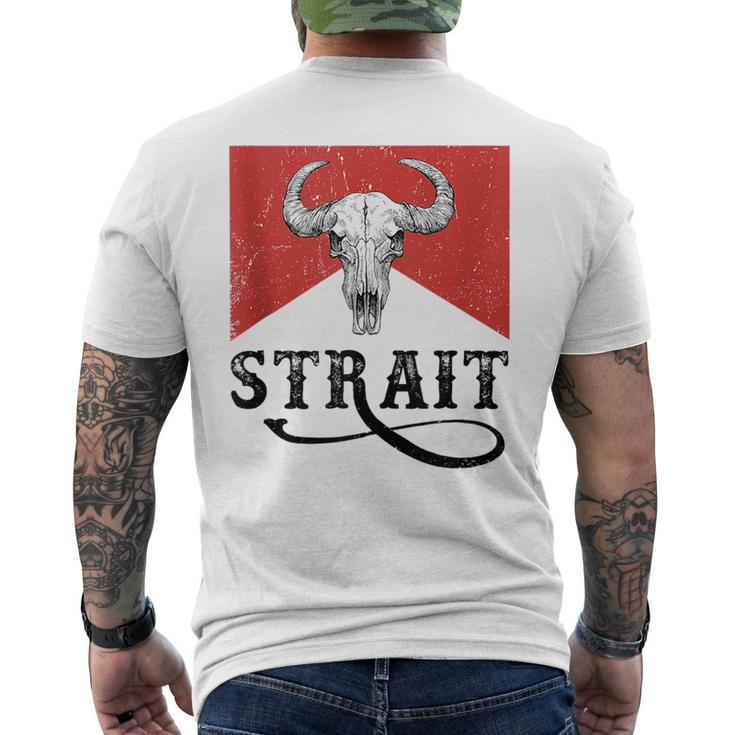 I Love Strait Name Strait Family Strait Western Cowboy Style  Mens Back Print T-shirt