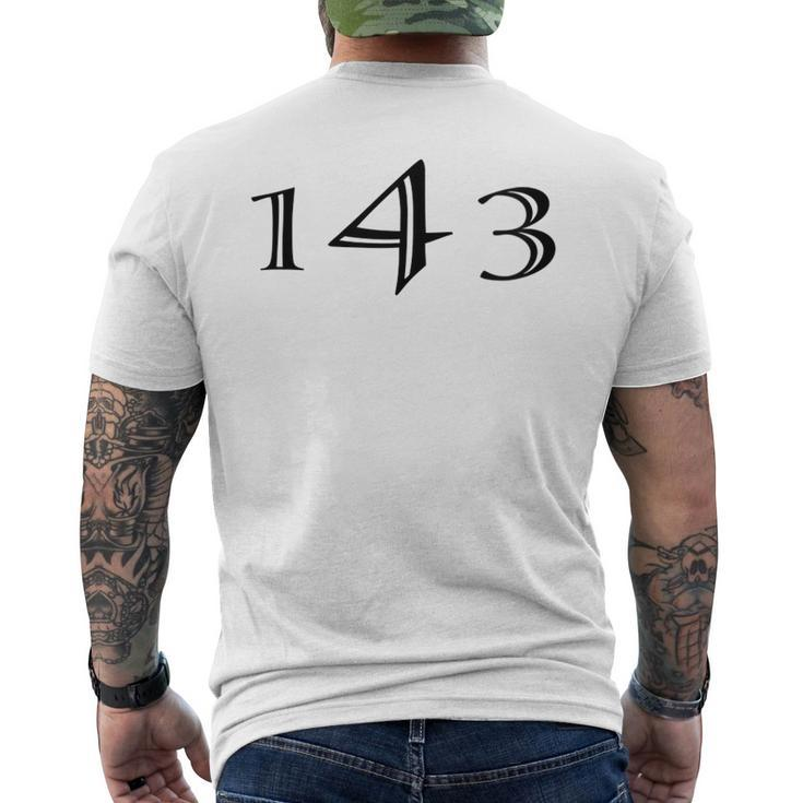 I Love You 143 Numeronym  Mens Back Print T-shirt
