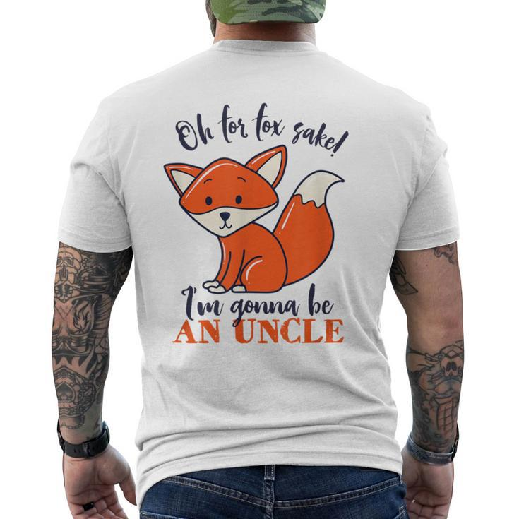 I'm Gonna Be An Uncle Fox Baby Announcement Men's T-shirt Back Print