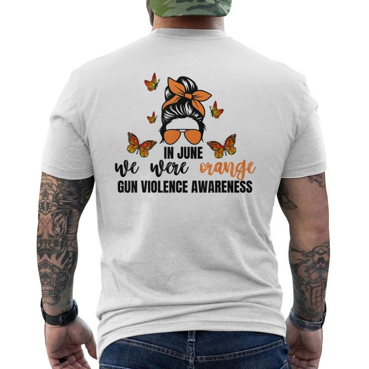 In June We Wear Orange Gun Violence Awareness Day  Mens Back Print T-shirt