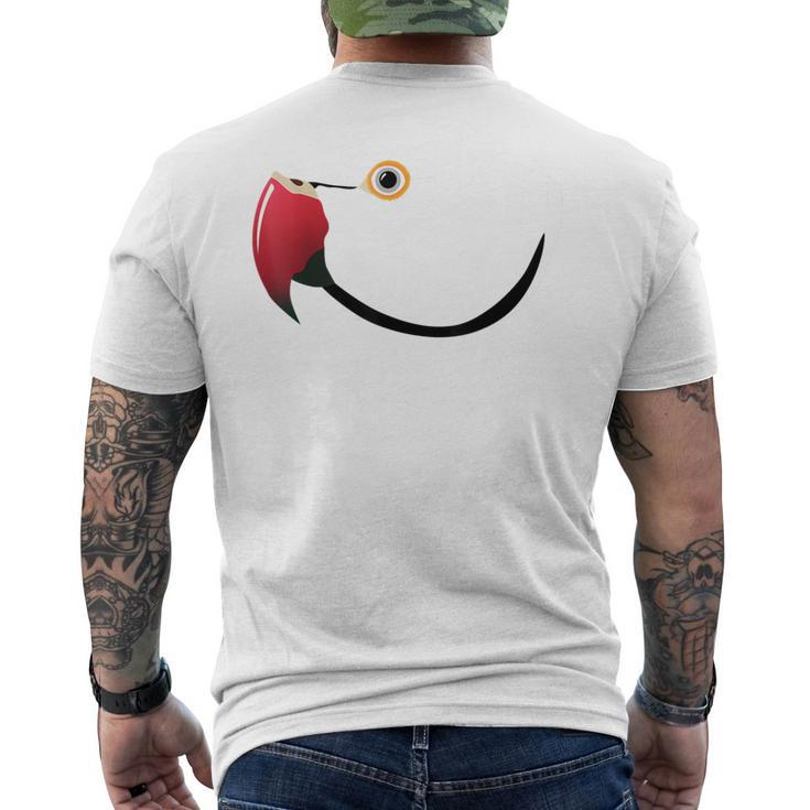 Indian Ringneck Parakeet Gray Men's T-shirt Back Print