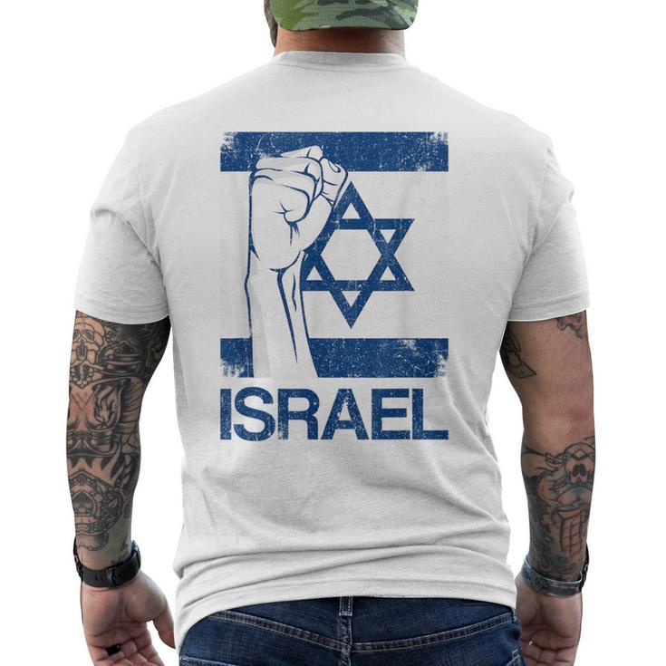 Israeli Flag Vintage Israel Men's T-shirt Back Print