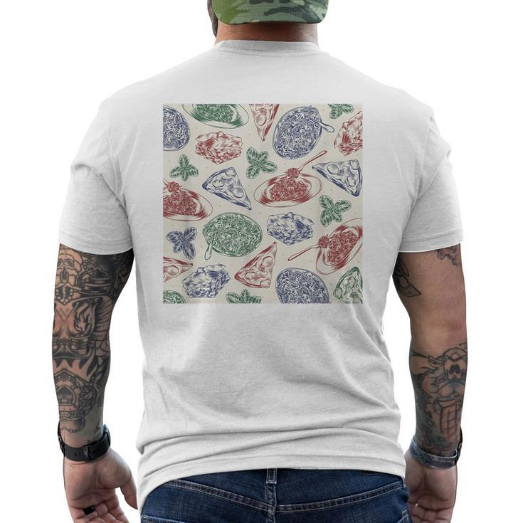 Italian Restaurant Italian Food Design Italian Cuisine  Mens Back Print T-shirt