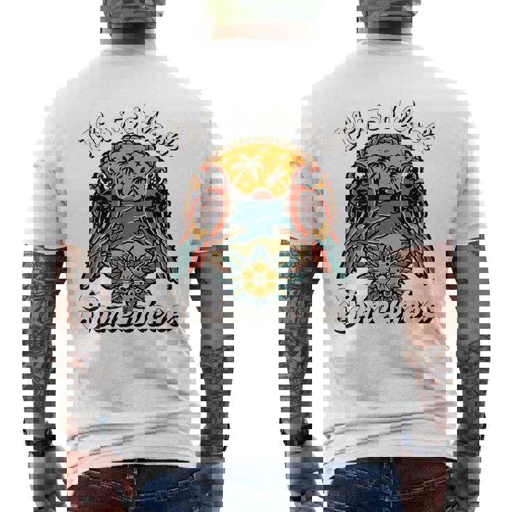 It's 5 O’Clock Somewhere Parrot Summer Beach Sunset Drinking Men's T-shirt Back Print