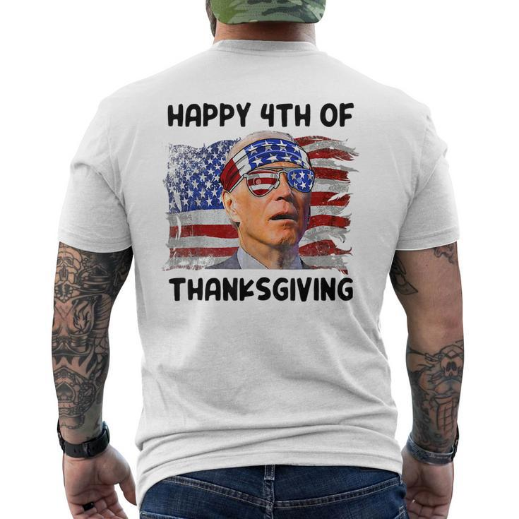 Joe Biden 4Th Of July Happy 4Th Of Thanksgiving Men's Back Print T-shirt