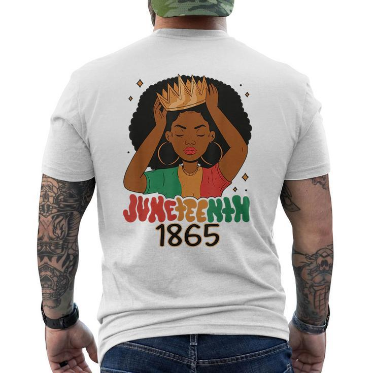 Junenth Is My Independence Day Black Queen African Girl  Mens Back Print T-shirt