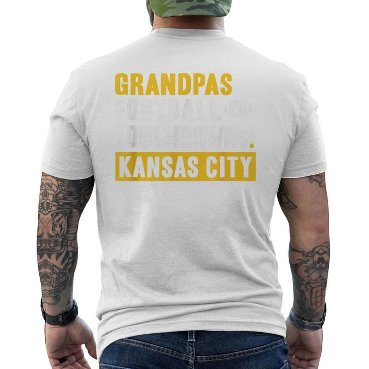 Kc Grandpa Touchdown Football Kansas City For Dads Day Men's Back Print T-shirt