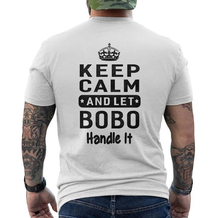 Keep Calm And Let Bobo Handle It  Grandpa Men  Mens Back Print T-shirt