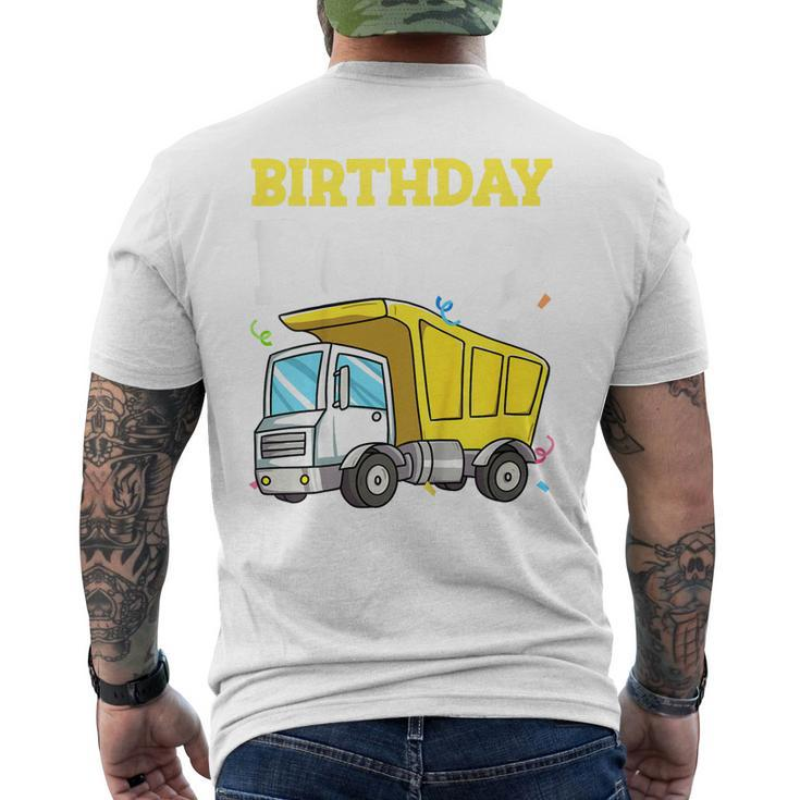 Kids Birthday Boy 2 Two Construction Truck 2Nd Birthday Toddler  Mens Back Print T-shirt