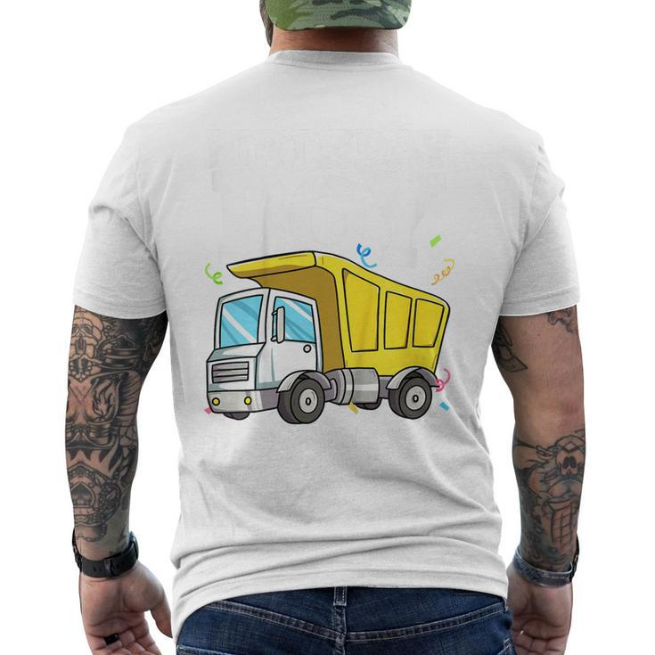 Kids Birthday Boy Construction Truck Theme Party Toddler  Mens Back Print T-shirt