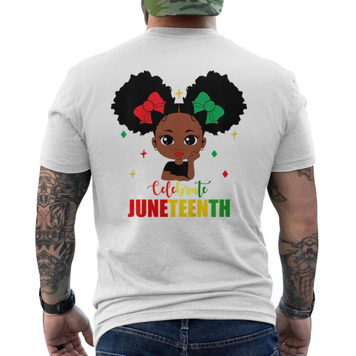 Kids Celebrate Junenth African Black Girl Toddler Girls Kids  Mens Back Print T-shirt