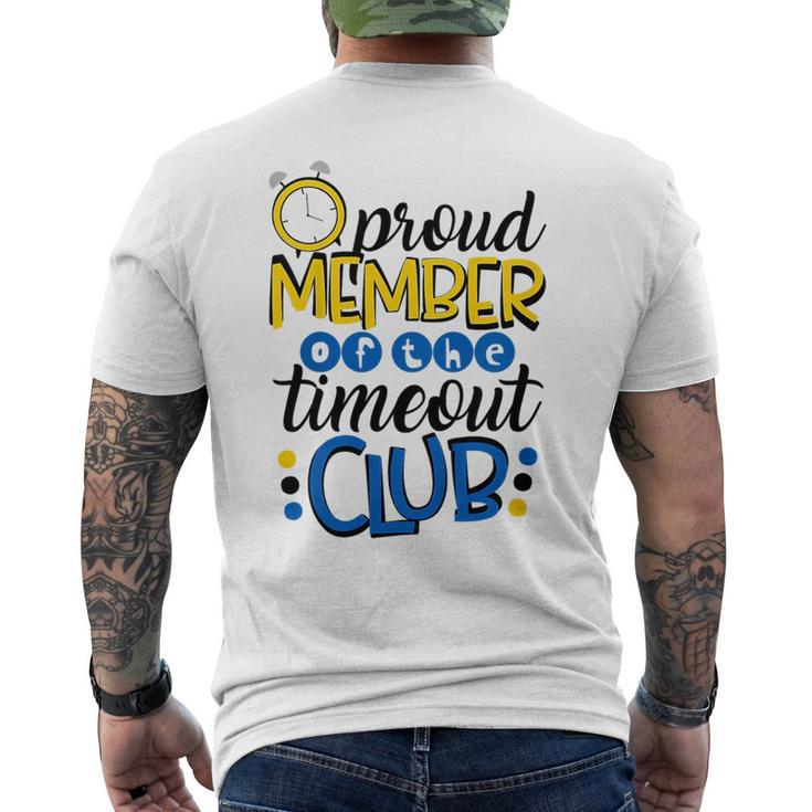Kids Funny Baby Boy Son Toddler Proud Member Of The Timeout Club Mens Back Print T-shirt