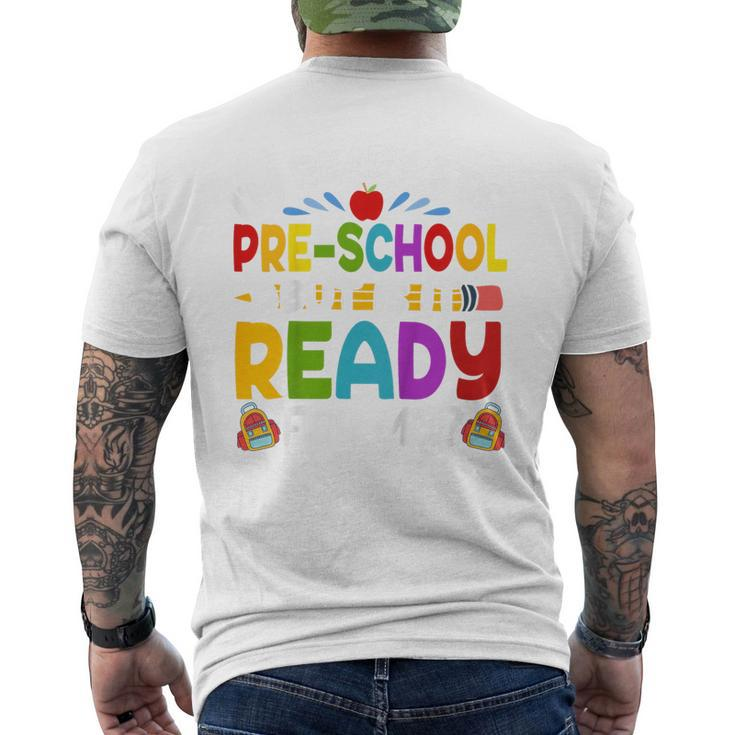 Kids Funny Im Ready For Preschool First Day Of School Boys Girls Mens Back Print T-shirt