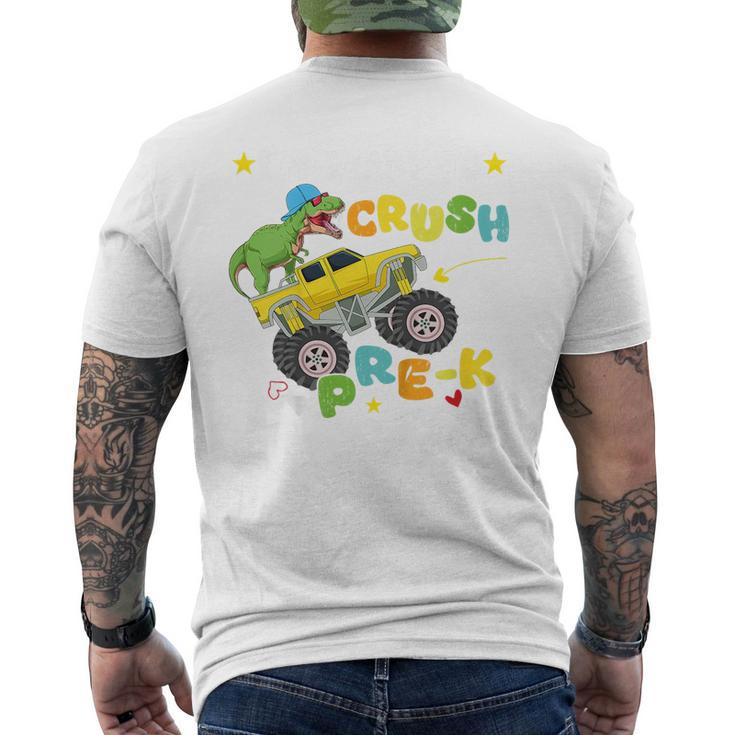 Kids Im Ready To Crush Prek T Rex Dinosaur Truck Back To School Dinosaur Funny Gifts Mens Back Print T-shirt