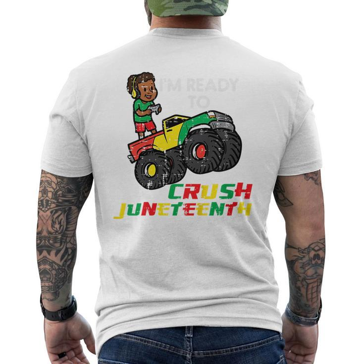 Kids Ready To Crush Junenth Black Boy Toddler Boys Kids Youth  Mens Back Print T-shirt