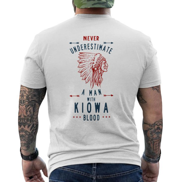 Kiowa Native American Indian Man Never Underestimate Native American Funny Gifts Mens Back Print T-shirt