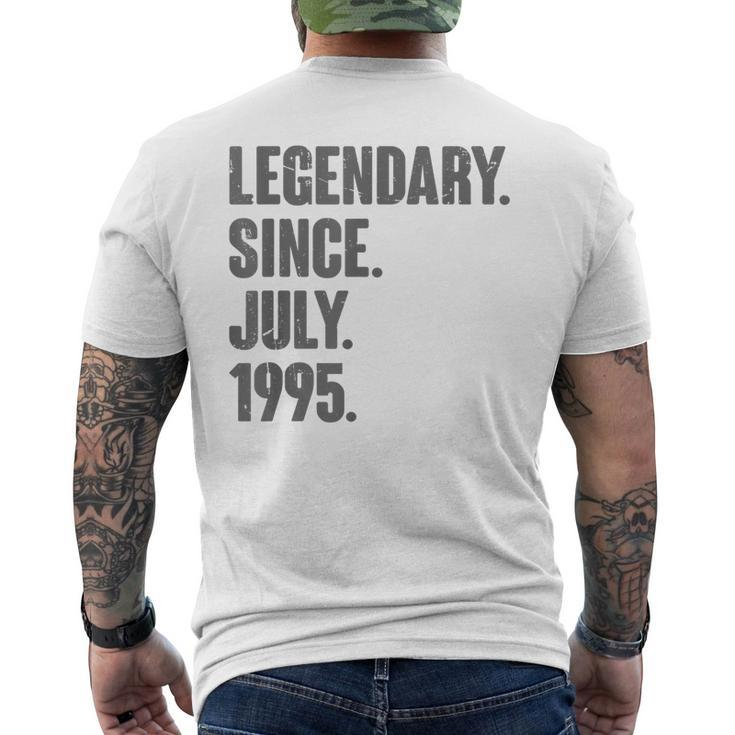 Legendary Since July 1995 27 Year Old 27Th Birthday Gifts Mens Back Print T-shirt