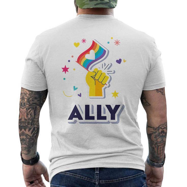 Lgbtq Ally Proud Ally Gay Pride  Mens Back Print T-shirt