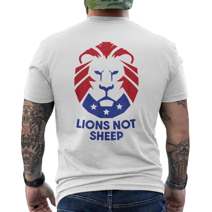 Lions Not Sheep Patriot Men's Back Print T-shirt