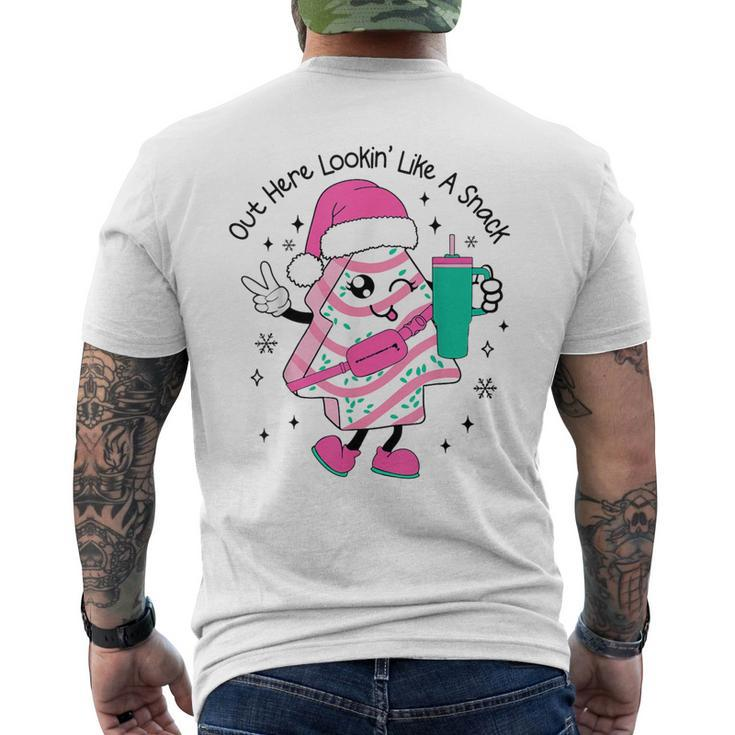 Out Here Lookin Like A Snack Christmas Tree Cake Stanley Men's T-shirt Back Print