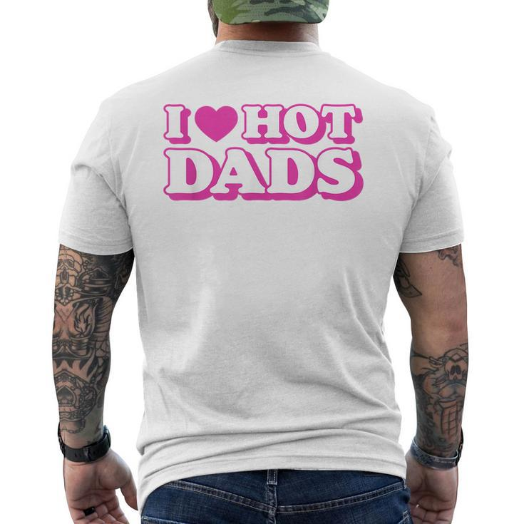I Love Hot Dads Heart Bimbo Aesthetic Y2k Pink Men's T-shirt Back Print
