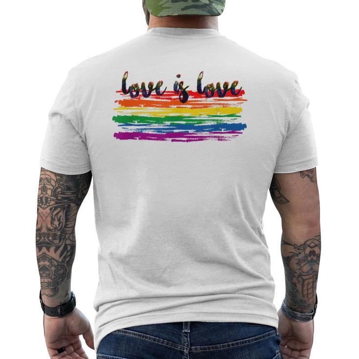 Love Is Love Gay Pride Parade 2020 Mens Back Print T-shirt