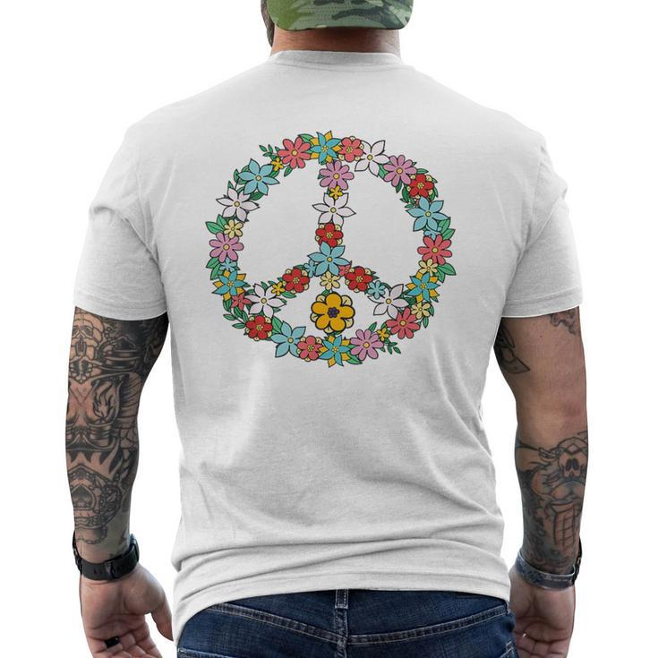 Love Peace Sign 60S 70S Dye Tie Dye Peace Hippy Men's T-shirt Back Print