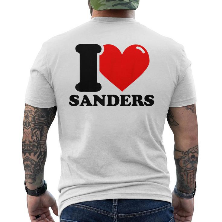 I Love Sanders Men's T-shirt Back Print