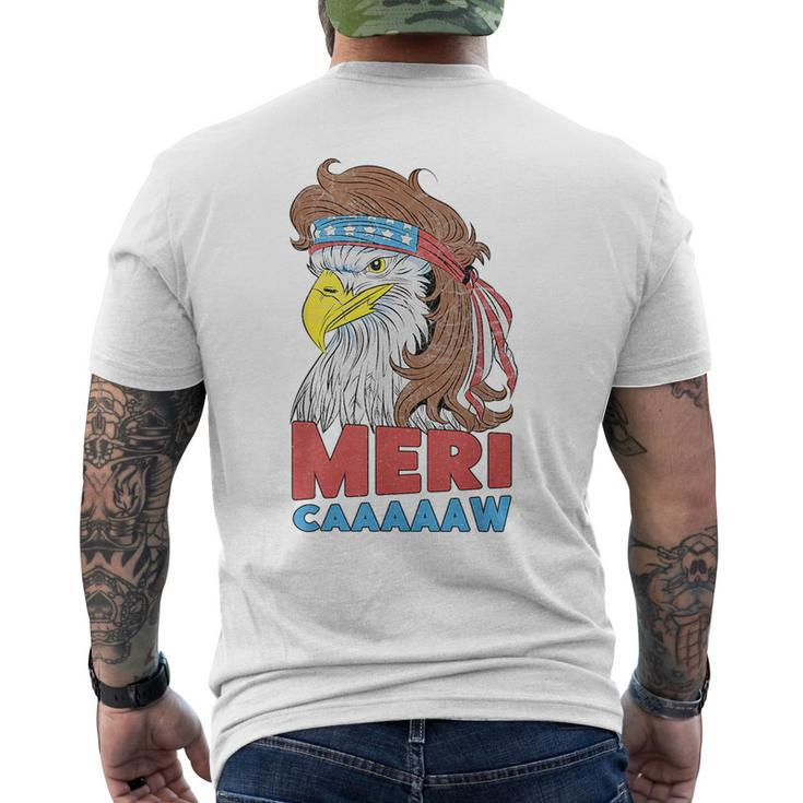 Meri-Caaaaaw - Eagle Mullet 4Th Of July Usa American Flag  Mullet Funny Gifts Mens Back Print T-shirt