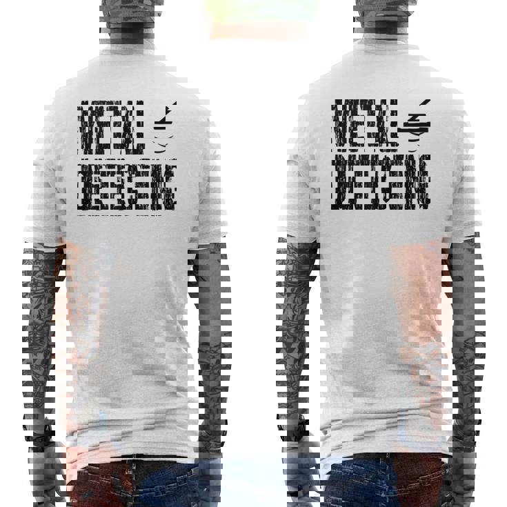 Metal Detecting Treasure Hunting Beachcombing Detectorist Men's T-shirt Back Print