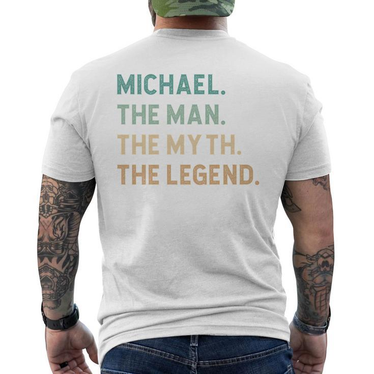 Michael The Man The Myth The Legend Funny Michael   Mens Back Print T-shirt