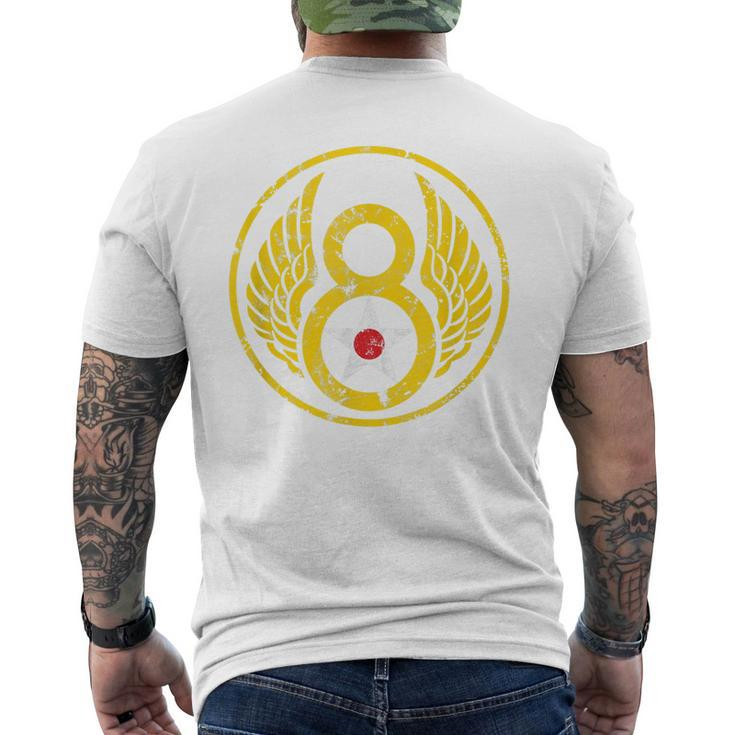 Mighty 8Th Eighth Air Force Usaaf B17 & B24 Bomber Group Men's Back Print T-shirt