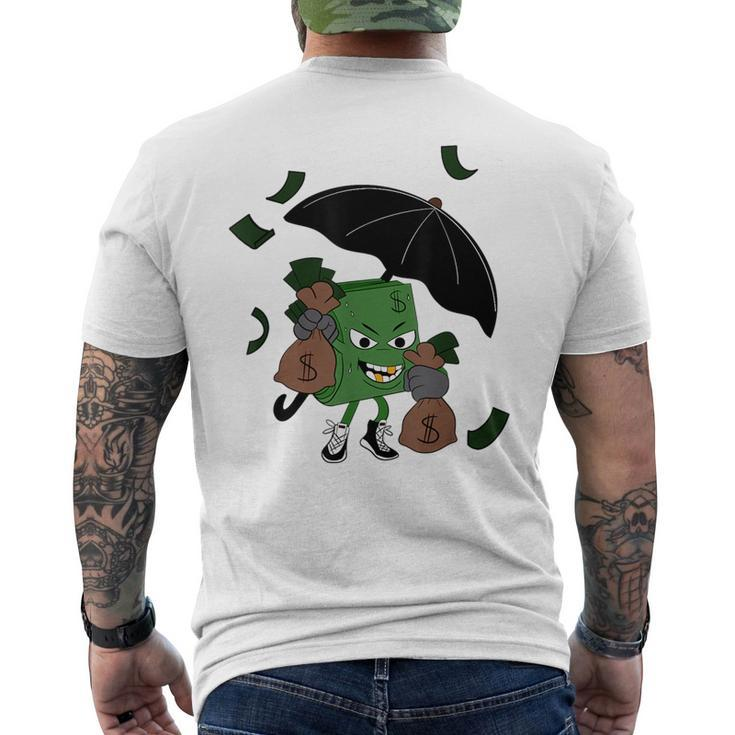 Money Man Money Bag  Men's Crewneck Short Sleeve Back Print T-shirt