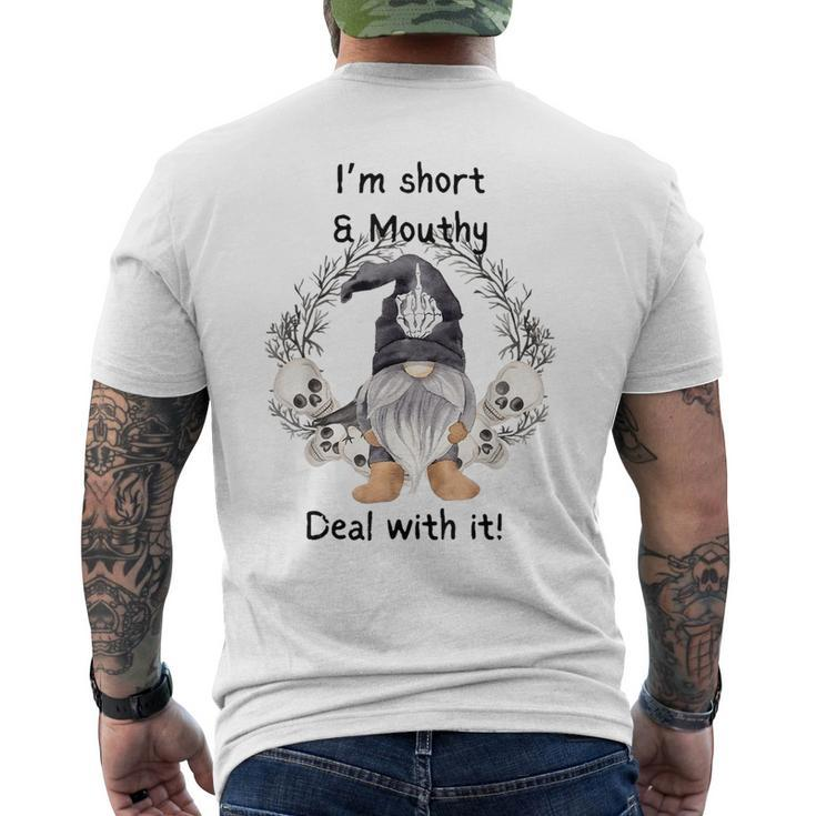 Im Short And Mouth Deal With It Gomes Ghost Halloween  Mens Back Print T-shirt