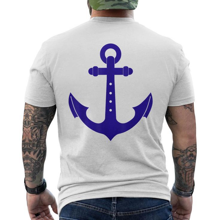 Nautical Anchor Cute Design For Sailors Boaters & Yachting  Mens Back Print T-shirt