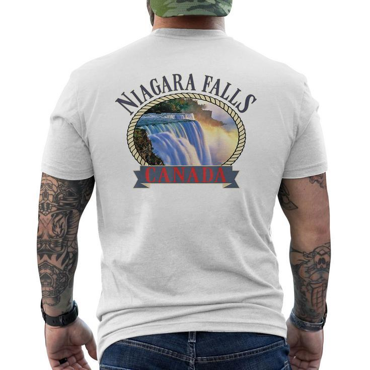 Niagara Falls Canada Usa Nature River  Mens Back Print T-shirt