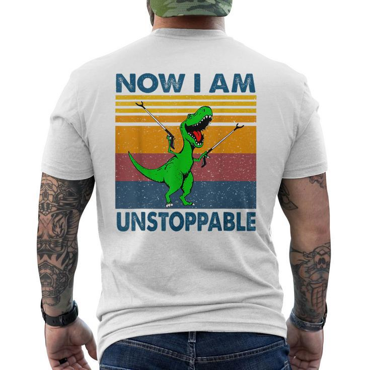 Now Im Unstoppable - Funny T-Rex Dinosaur  Mens Back Print T-shirt