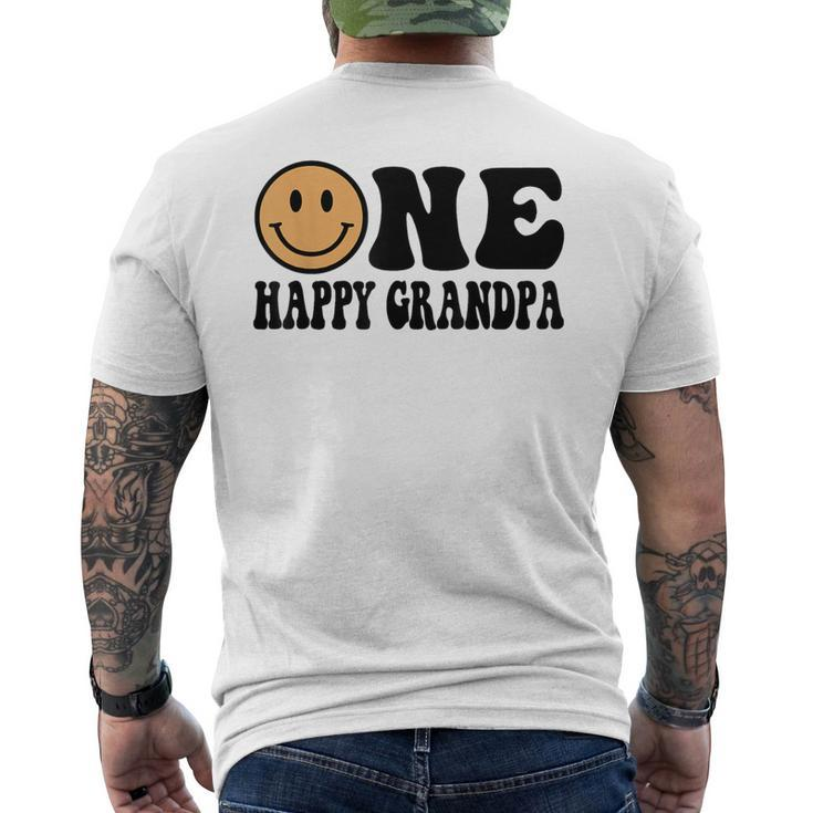 One Happy Dude 1St Birthday One Cool Grandpa Family Matching Men's T-shirt Back Print