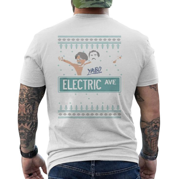 Pardon My Take Electric Avenue Ugly Christmas Sweater Men's T-shirt Back Print