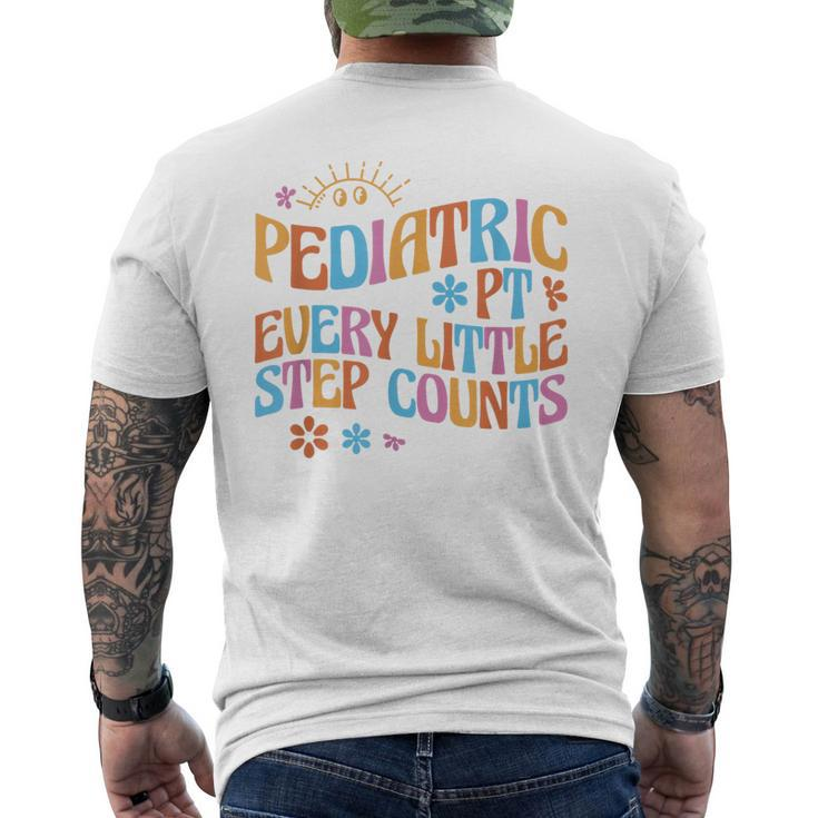 Pediatric Physical Therapy Pt Every Little Step Counts Men's T-shirt Back Print